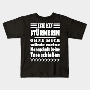 Stürmerin Fußball Spieler Tor Mädchen Sport Kids T-Shirt